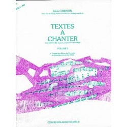 TEXTES A CHANTER de Alain Grimoin  vol 3