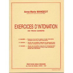 Exercices d'intonation cahier 1 de A.M Mangeot