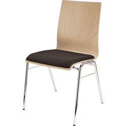Chaise hêtre contreplaqué bois assise tissu