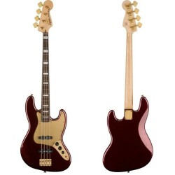 40th Anniversary Jazz Bass Gold Edition  ruby red metallic Squier