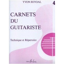 Carnet du guitariste technique et répertoire vol 4 de Yvon Rivoal