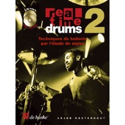 Real time drums vol 2 in songs & styles + cd  de Arjen Oosterhout